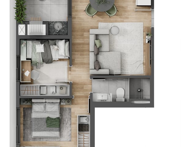 Apartamento com 70m² 2 quartos e 2 banheiros, à venda, no bairro Vila Izabel em Curitiba