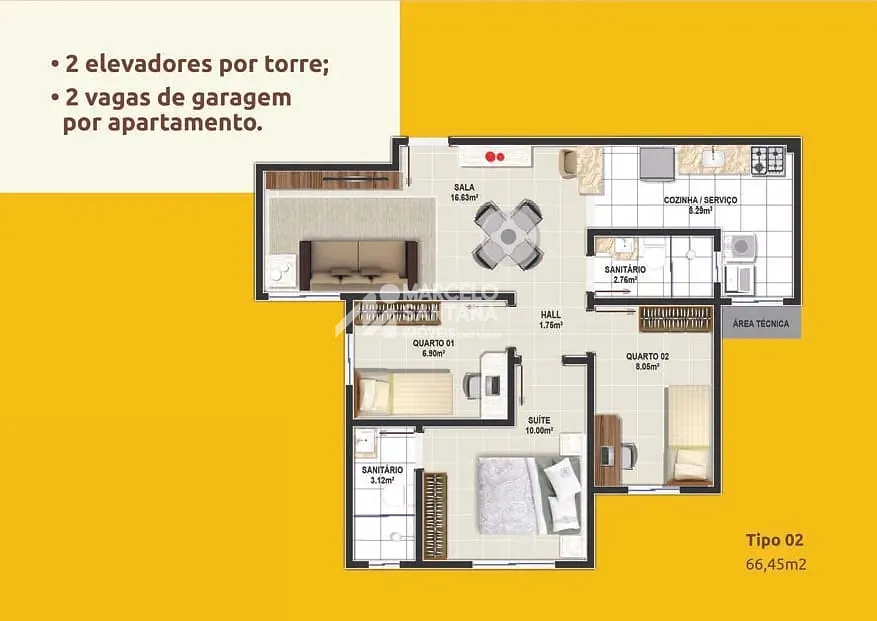 Apartamento, 3 quartos, 65 m² - Foto 29