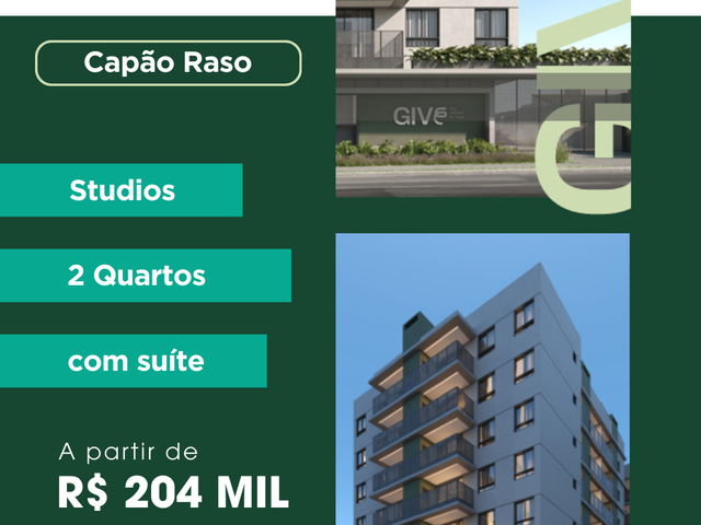 Apartamento 1 quarto e 1 banheiro, à venda, no bairro Capão Raso em Curitiba