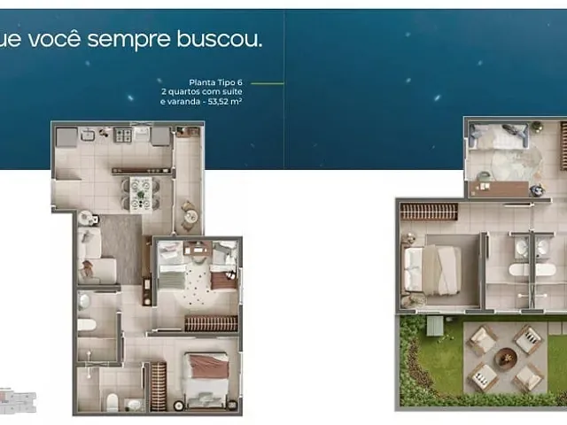 Apartamento com 55m² 2 quartos e 2 banheiros, à venda, no bairro Campo Redondo em São Pedro da Aldeia