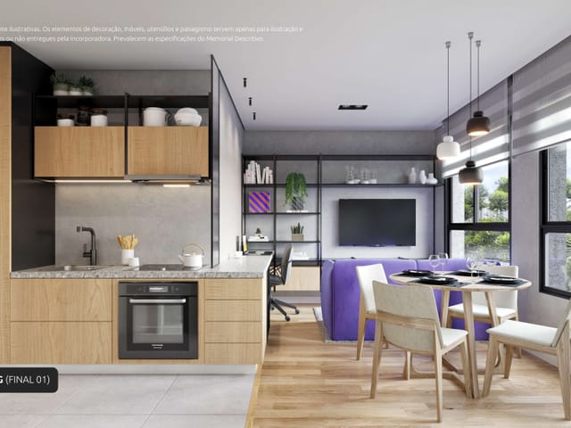 Apartamento com 30m² 1 quarto e 1 banheiro, à venda, no bairro Novo Mundo em Curitiba
