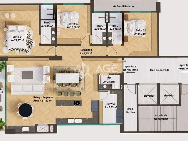 Apartamento 3 quartos e 4 banheiros, à venda, no bairro Centro em Erechim