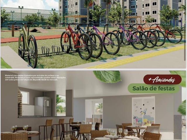 Apartamento com 41m² 2 quartos e 1 banheiro, à venda, no bairro Verde Lar em Teresina