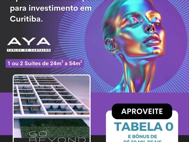 Apartamento 1 quarto e 1 banheiro, à venda, no bairro Centro em Curitiba