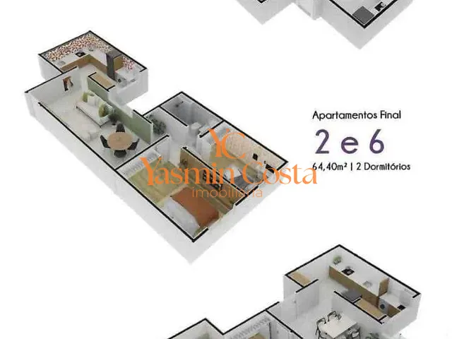 Apartamento 2 quartos e 1 banheiro, à venda, no bairro Nossa Senhora Aparecida em Cambuí