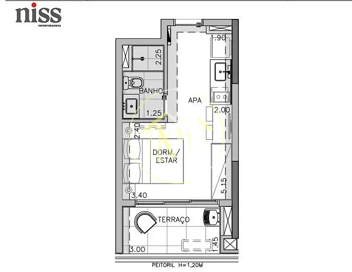 Apartamento, 1 quarto, 26 m² - Foto 12