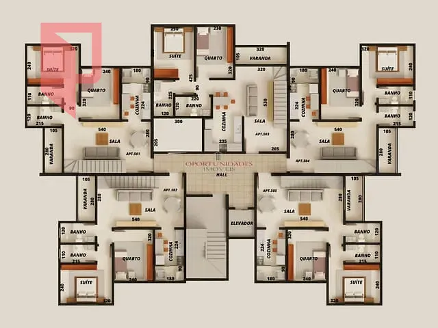 Apartamento com 101m² 2 quartos e 2 banheiros, à venda, no bairro Santa Branca em Belo Horizonte