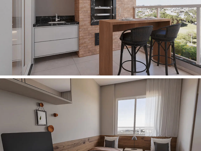 Apartamento 2 quartos e 1 banheiro, à venda, no bairro Boa Vista em Curitiba