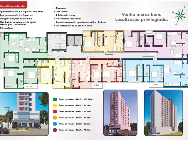 Apartamento 2 quartos e 2 banheiros, à venda, no bairro Centro em Erechim