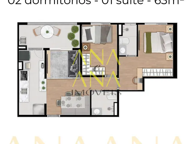 Apartamento 3 quartos e 2 banheiros, à venda, no bairro Residencial Colinas de São Francisco em Bragança Paulista