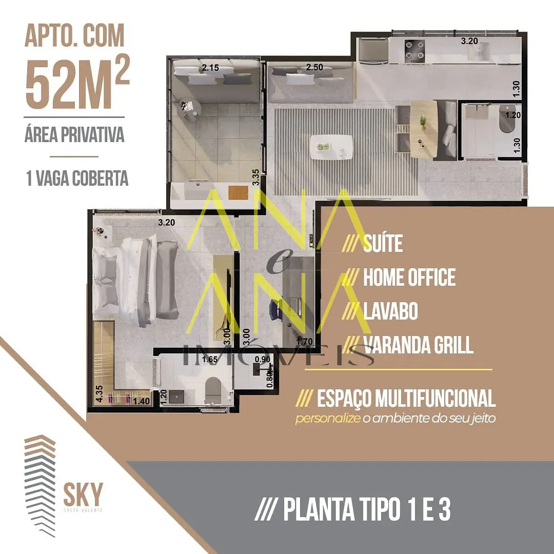 Apartamento, 1 quarto, 52 m² - Foto 5