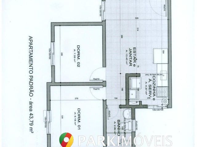 Apartamento com 60m² 2 quartos e 1 banheiro, à venda, no bairro Passo Fundo em Guaíba