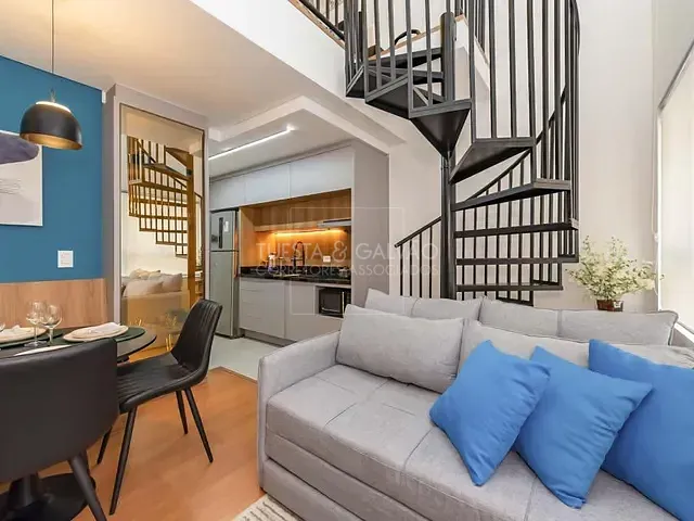 Apartamento com 39m² 1 quarto e 2 banheiros, à venda, no bairro Água Verde em Curitiba