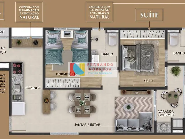Apartamento com 60m² 2 quartos e 2 banheiros, à venda, no bairro Lauzane Paulista em São Paulo