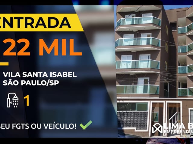 Foto do Apartamento - Apartamento 37m2 com 2 Dorms à venda na Vila Santa Isabel, SP. Próximo a Av. Conselheiro Carrão e comércio da Vila Formosa.. | Lima Brokers Empreendimentos