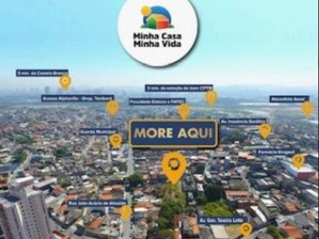 Apartamento 2 quartos e 1 banheiro, à venda, no bairro Vila Três Irmãos em Carapicuíba