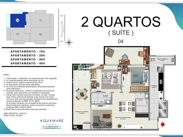 Apartamento com 86m² 2 quartos e 2 banheiros, à venda, no bairro Piratininga em Niterói