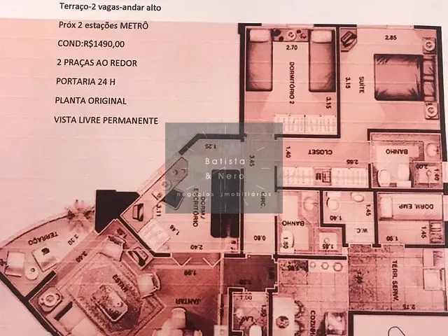 Apartamento com 94m² 3 quartos e 4 banheiros, à venda, no bairro Moema Pássaros em São Paulo