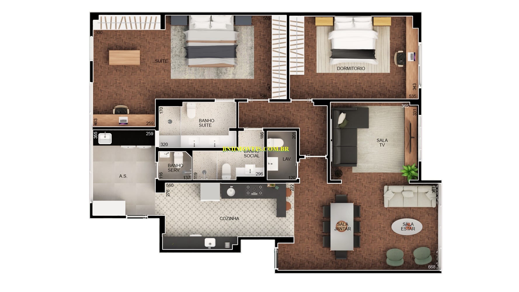Apartamento, 2 quartos, 140 m² - Foto 9