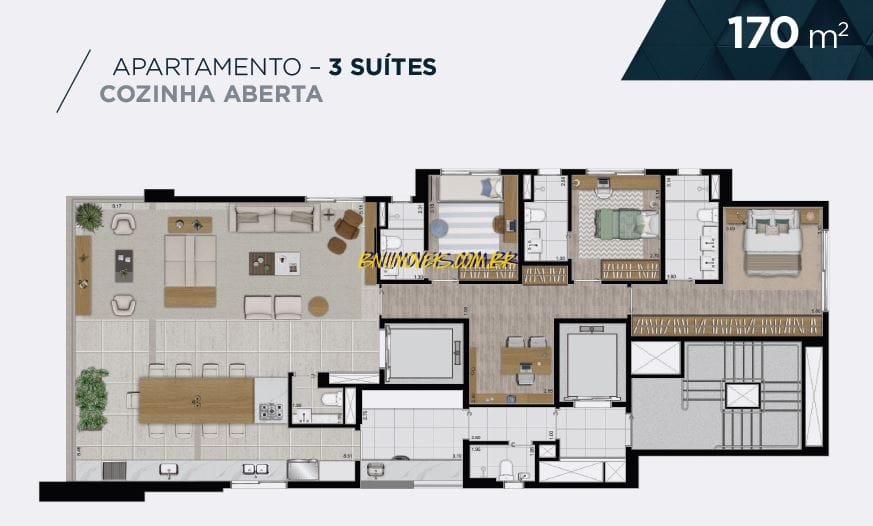 Apartamento, 3 quartos, 170 m² - Foto 8