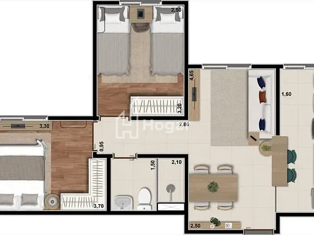 Apartamento 2 quartos e 1 banheiro, à venda, no bairro Califórnia em Londrina