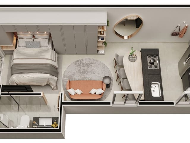 Foto do Apartamento - Apartamento com 1 dormitório à venda, 35 m² por R$ 483.600,00 - Horto - Ipatinga/MG | DOMMUS SOLUCOES IMOBILIARIAS LTDA