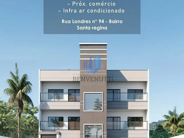 Apartamento 2 quartos e 1 banheiro, à venda, no bairro Santa Regina em Camboriú