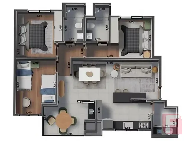 Apartamento 3 quartos e 1 banheiro, à venda, no bairro Itapema do Norte em Itapoá
