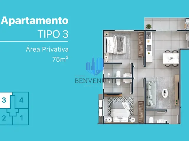Apartamento 2 quartos e 3 banheiros, à venda, no bairro São Francisco de Assis em Camboriú