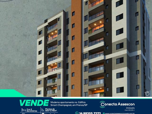 Apartamento 2 quartos e 2 banheiros, à venda, no bairro Jardim Consolação em Franca