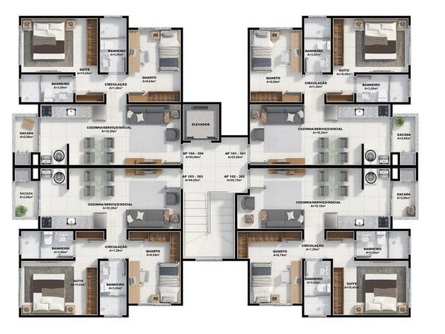 Foto do Apartamento - Residencial Búzios, lindos apartamentos à venda de 2 dormitórios na Nova Palhoça. Ótima localização. Não perca esta oportunidade. | Michelli Lima da Silva