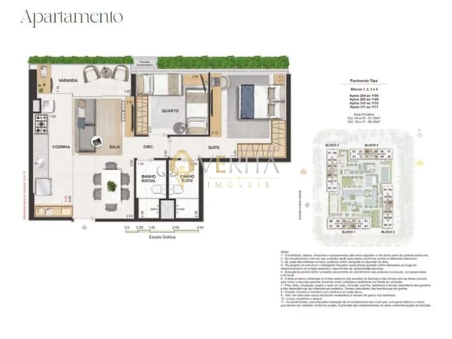 Apartamento 2 quartos e 2 banheiros, à venda, no bairro Barra da Tijuca em Rio de Janeiro