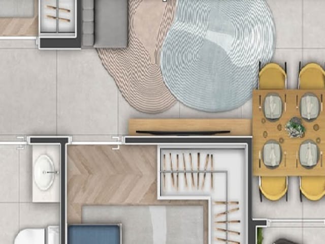 Apartamento com 46m² 2 quartos e 1 banheiro, à venda, no bairro Quitaúna em Osasco