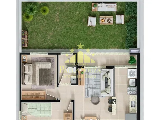 Apartamento com 82m² 2 quartos e 1 banheiro, à venda, no bairro Parque Viaduto em Bauru