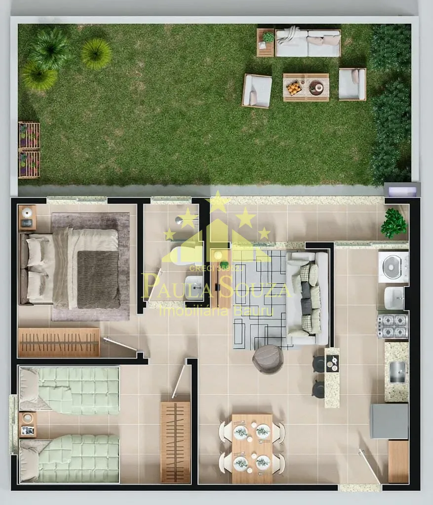 Apartamento, 2 quartos, 48 m² - Foto 3