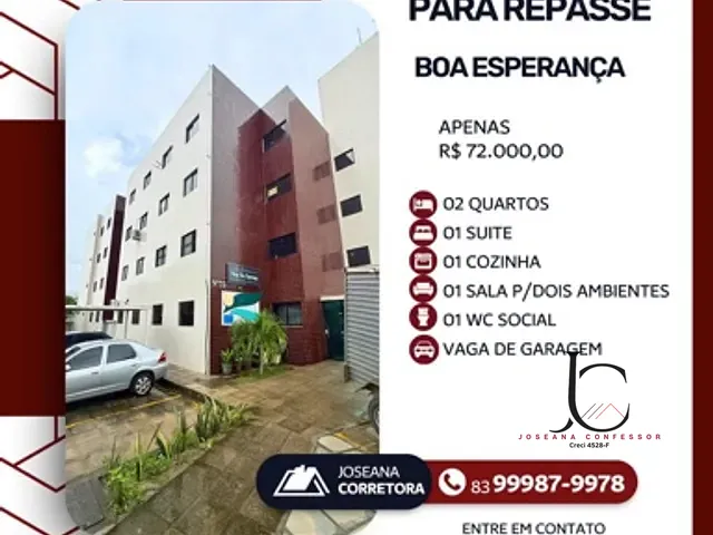 Apartamento 2 quartos e 2 banheiros, à venda, no bairro Planalto Boa Esperança em João Pessoa