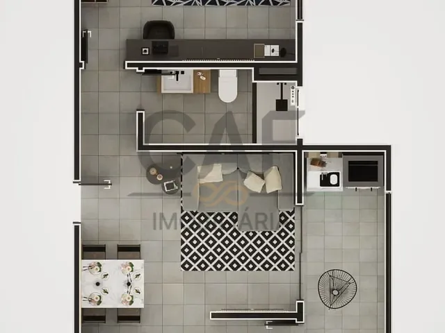 Apartamento com 75m² 2 quartos e 2 banheiros, à venda, no bairro Centro em Jaguariúna