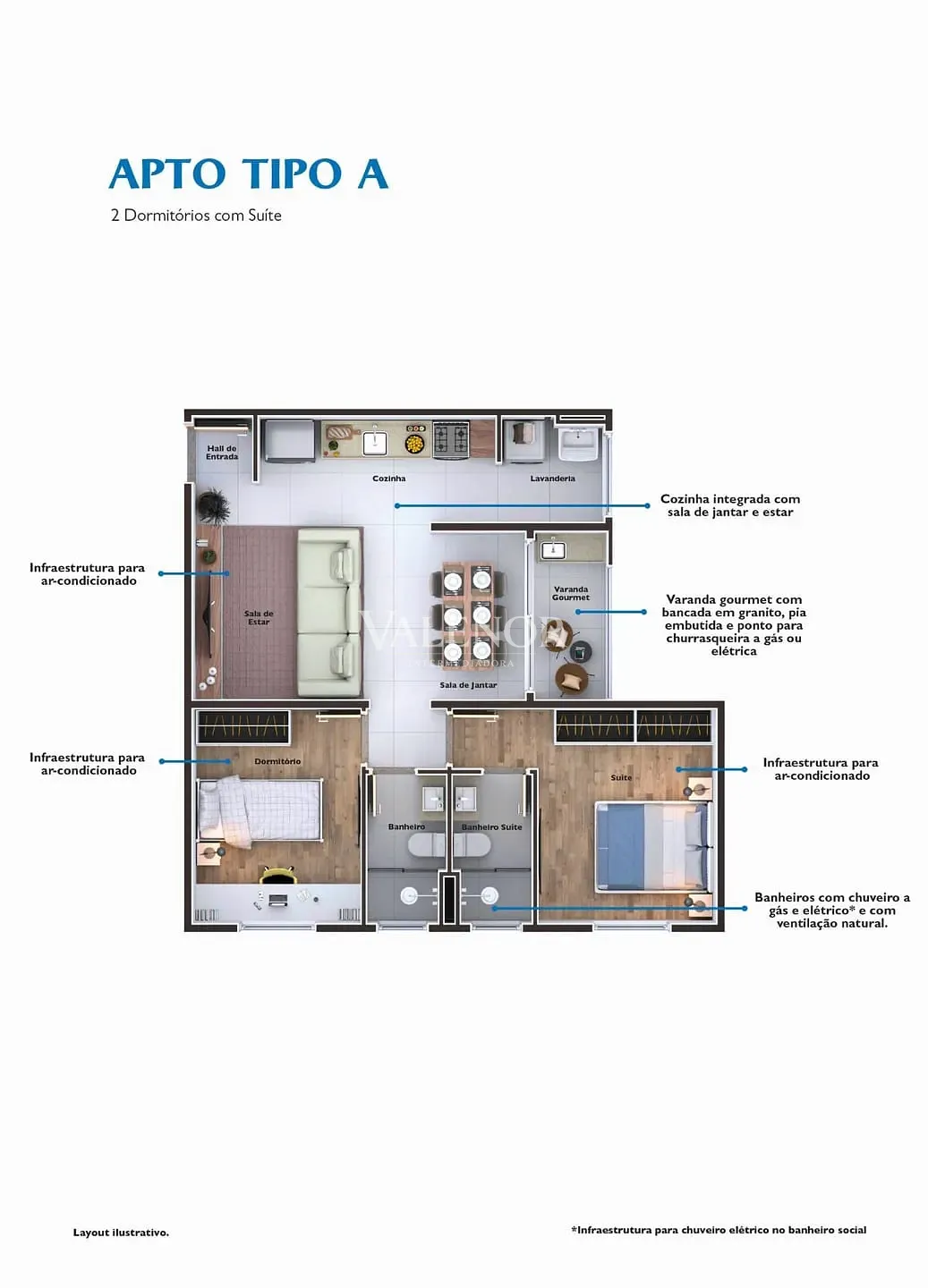 Apartamento, 2 quartos, 57 m² - Foto 2
