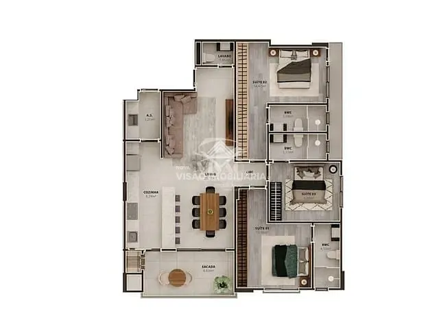 Apartamento com 116m², à venda, no bairro JARDIM BARCELONA em Sinop