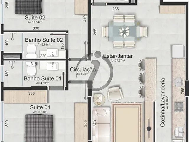 Apartamento 2 quartos e 1 banheiro, à venda, no bairro São Cristóvão em Lajeado