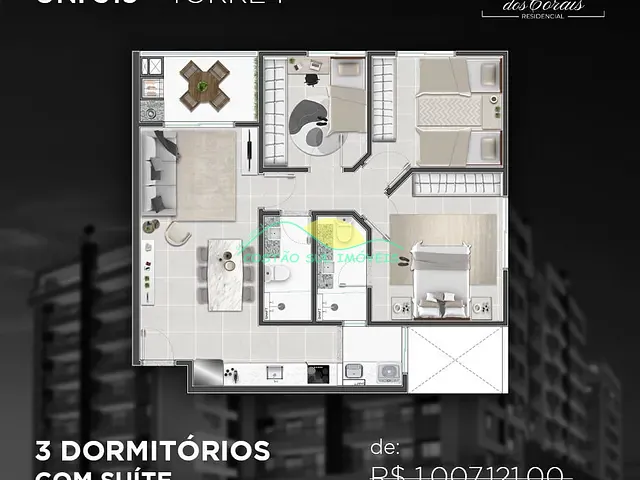 Apartamento 2 quartos e 2 banheiros, à venda, no bairro Abraão em Florianópolis