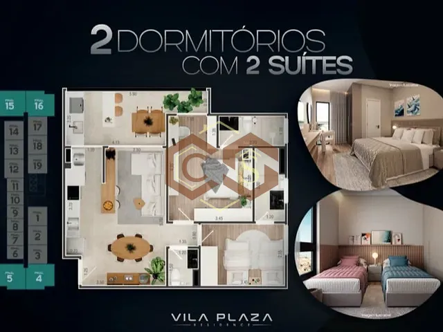 Apartamento com 48m² 1 quarto e 2 banheiros, à venda, no bairro Jardim São Conrado em Indaiatuba