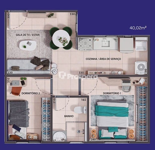 Apartamento, 2 quartos, 40 m² - Foto 6