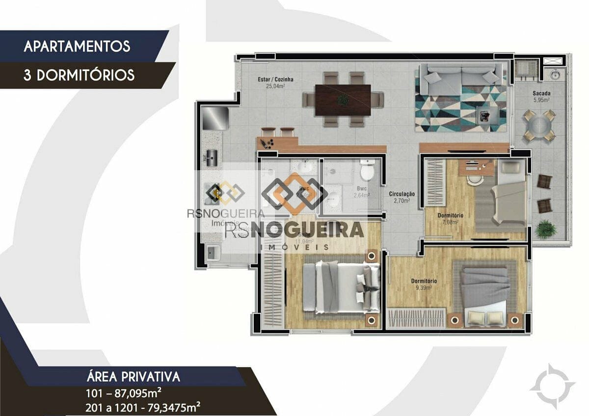 Apartamento à venda com 3 quartos, 10m² - Foto 5