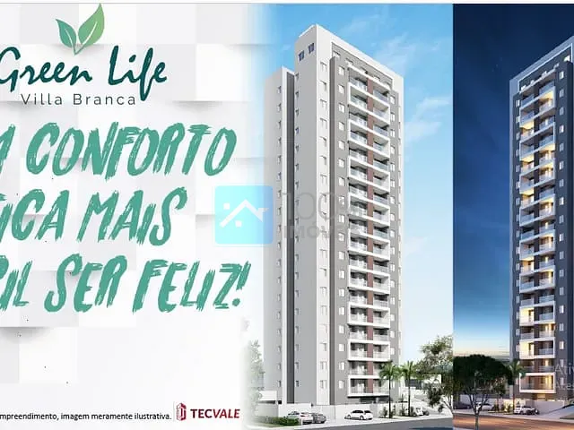Apartamento com 65m² 2 quartos e 2 banheiros, à venda, no bairro Loteamento Villa Branca em Jacareí