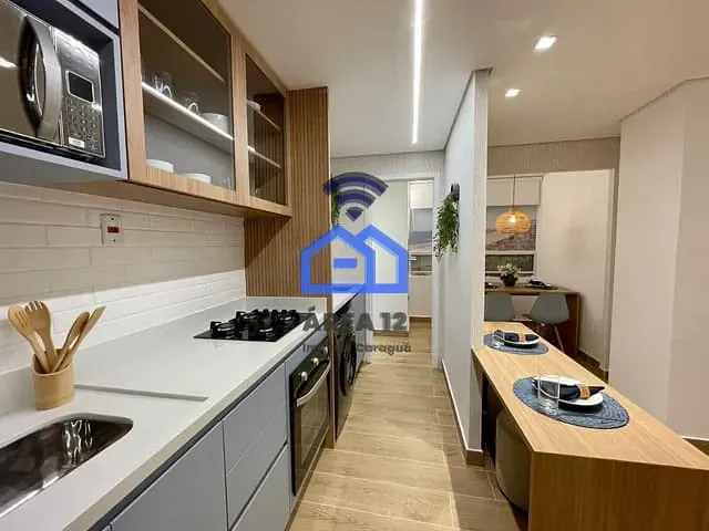 Apartamento com 61m² 2 quartos e 2 banheiros, à venda, no bairro Martim de Sá em Caraguatatuba