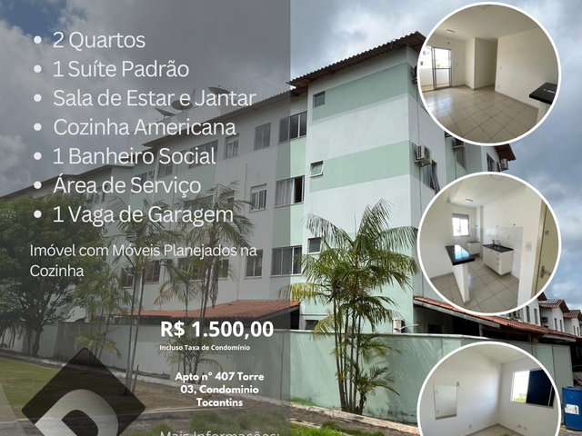 Apartamento 3 quartos e 2 banheiros, para alugar, no bairro Nova Marabá em Marabá