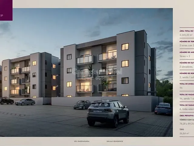 Apartamento 2 quartos e 2 banheiros, à venda, no bairro Parque R Groot em Holambra