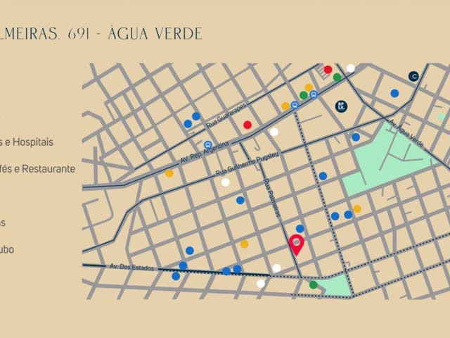 Apartamento 1 quarto e 1 banheiro, à venda, no bairro Água Verde em Curitiba