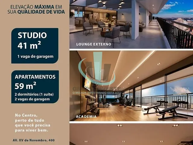 Apartamento com 59m² 2 quartos e 1 banheiro, à venda, no bairro CENTRO em ARARAQUARA